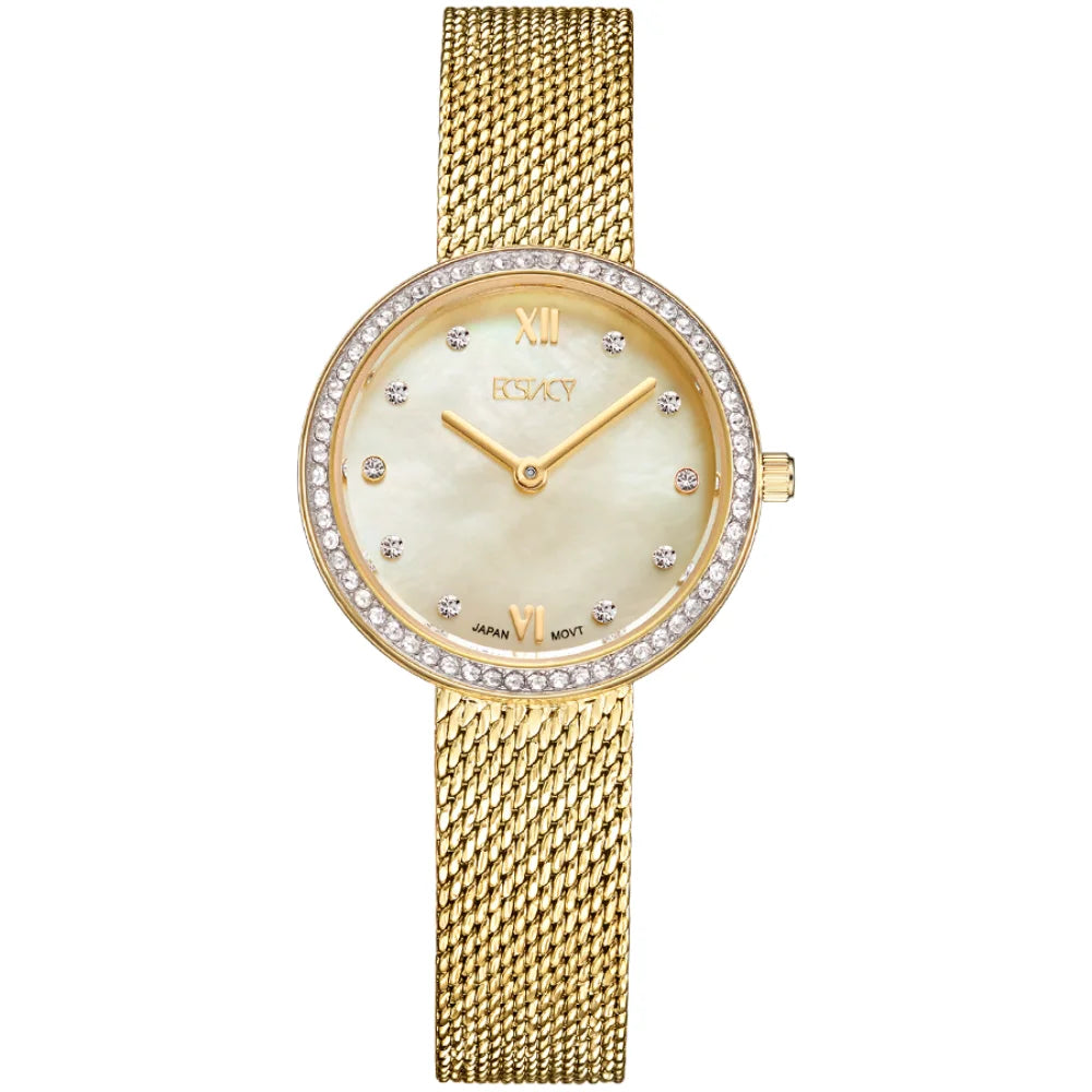 ecstacy-women's-vj20-movement-watch-analog-display-and-stainless-steel-strap-e20506-gmgmc-gold