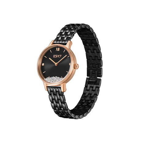 ecstacy-women's-vj20-movement-watch-analog-display-and-stainless-steel-strap-e23505-kbbb-black-metal
