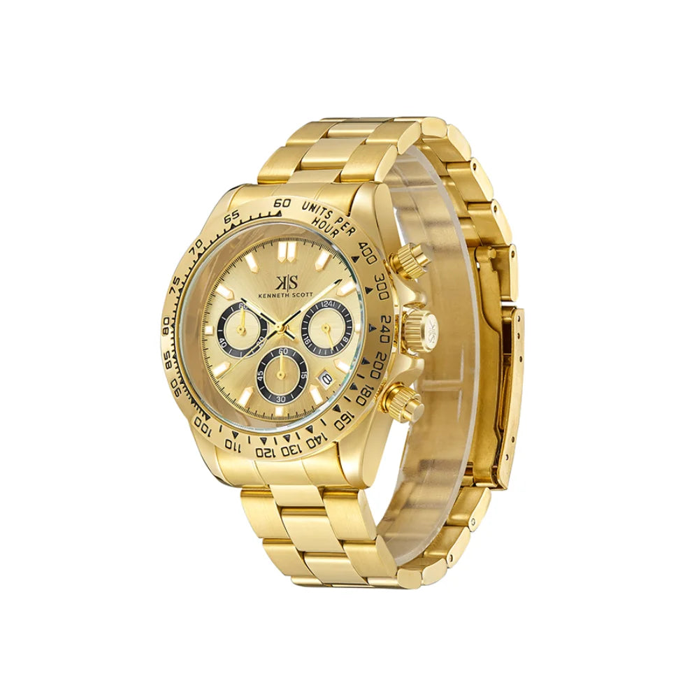 kenneth-scott-men's-ld53-movement-watch-multi-function-display-and-stainless-steel-strap-k23123-gbgc-gold