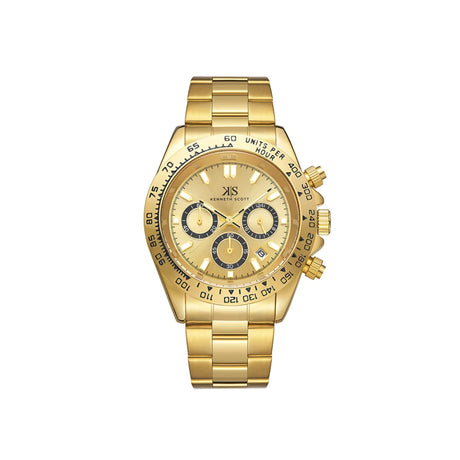 kenneth-scott-men's-ld53-movement-watch-multi-function-display-and-stainless-steel-strap-k23123-gbgc-gold
