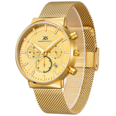 kenneth-scott-men's-quartz-movement-watch-multi-function-display-and-mesh-strap-k22133-gmgc-gold