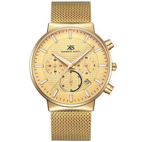 kenneth-scott-men's-quartz-movement-watch-multi-function-display-and-mesh-strap-k22133-gmgc-gold