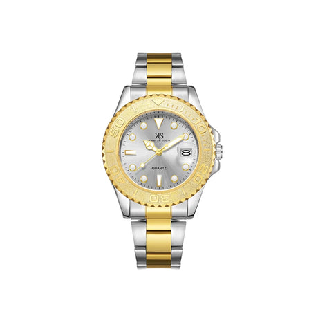 kenneth-scott-men's-sl28d-movement-watch-analog-display-and-stainless-steel-strap-k23022-tbtw-gold/silver