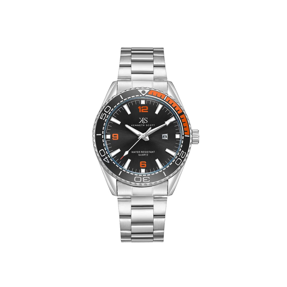 kenneth-scott-men's-sl28d-movement-watch-analog-display-and-stainless-steel-strap-k23024-sbsb-silver