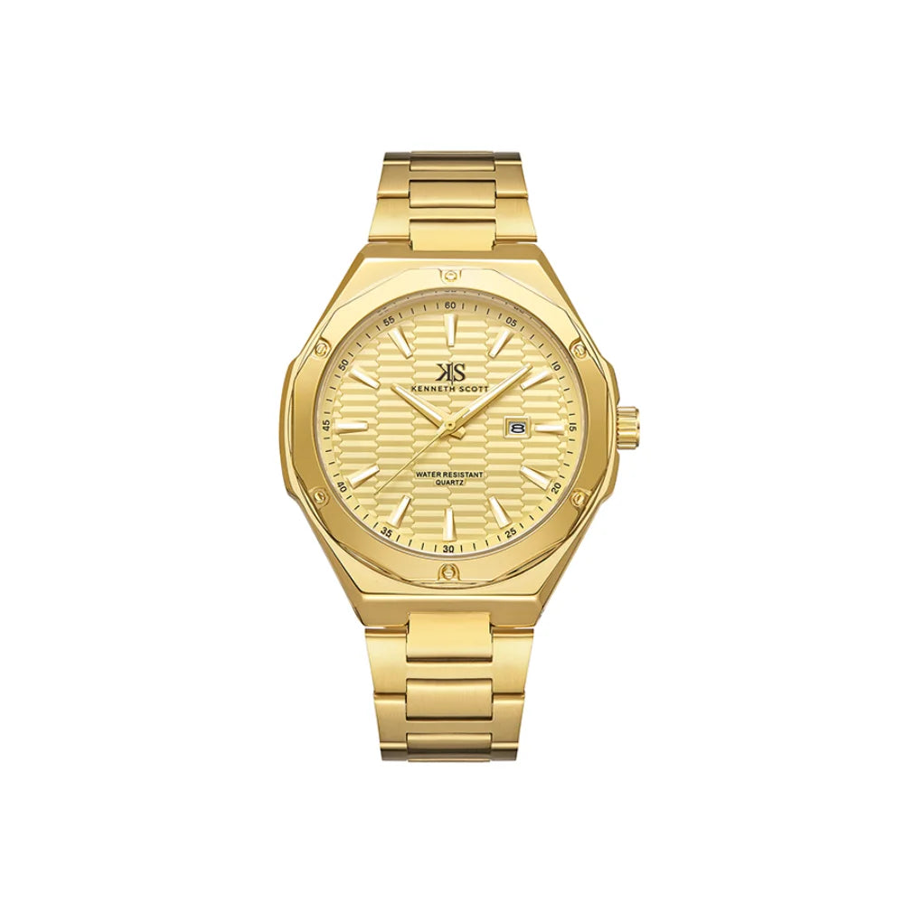 kenneth-scott-men's-sl28d-movement-watch-analog-display-and-stainless-steel-strap-k23026-gbgc-gold