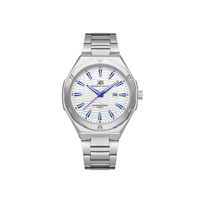 kenneth-scott-men's-sl28d-movement-watch-analog-display-and-stainless-steel-strap-k23026-sbsw-silver