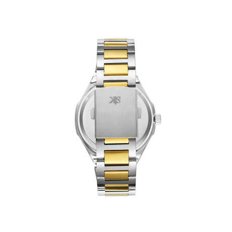 kenneth-scott-men's-sl28d-movement-watch-analog-display-and-stainless-steel-strap-k23026-tbtw-gold/silver