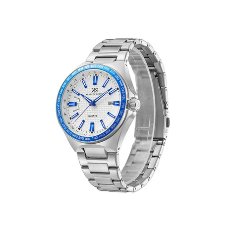 kenneth-scott-men's-sl28d-movement-watch-analog-display-and-stainless-steel-strap-k23027-sbswl-silver
