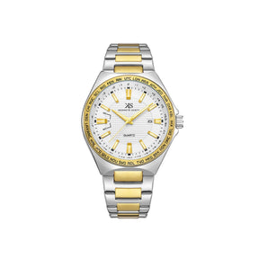 kenneth-scott-men's-sl28d-movement-watch-analog-display-and-stainless-steel-strap-k23027-tbtw-gold/silver