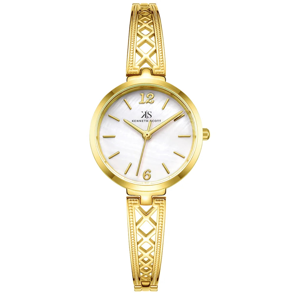 kenneth-scott-women's-quartz-movement-watch-analog-display-and-alloy-strap-k22518-gbgm-gold