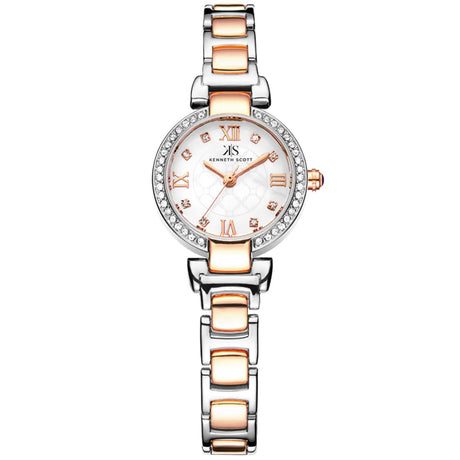 kenneth-scott-women's-quartz-movement-watch-analog-display-and-alloy-strap-k22520-kbkm-two-tone-rose-gold