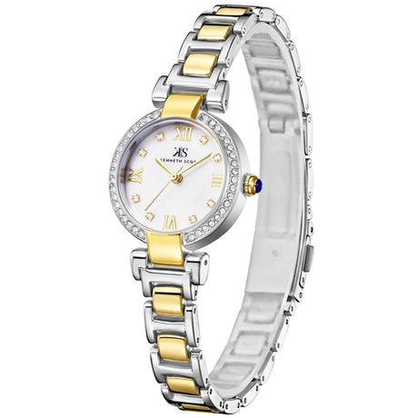 kenneth-scott-women's-quartz-movement-watch-analog-display-and-alloy-strap-k22520-tbtm-two-tone-gold