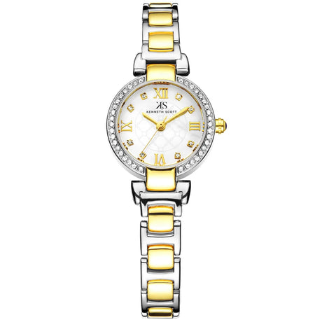 kenneth-scott-women's-quartz-movement-watch-analog-display-and-alloy-strap-k22520-tbtm-two-tone-gold