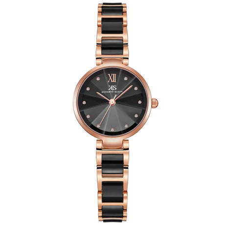 kenneth-scott-women's-quartz-movement-watch-analog-display-and-alloy+ceramic-strap-k22531-kcbb-black+rosegold