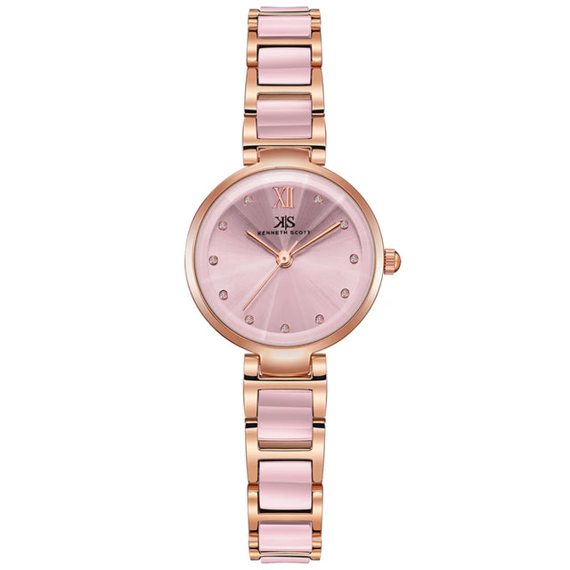 kenneth-scott-women's-quartz-movement-watch-analog-display-and-alloy+ceramic-strap-k22531-kcpk-pink+rose-gold