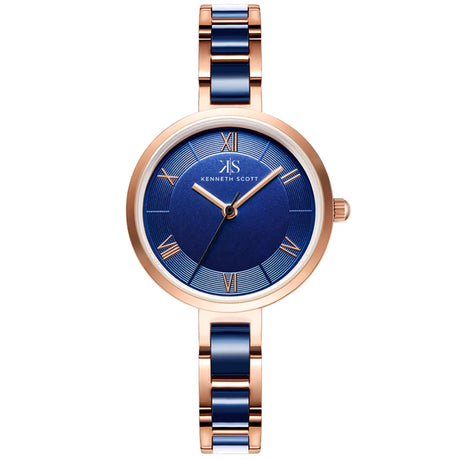 kenneth-scott-women's-quartz-movement-watch-analog-display-and-alloy+plastic-strap-k22521-kcnn-rose-gold