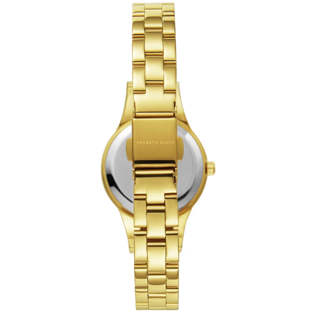 kenneth-scott-women's-quartz-movement-watch-analog-display-and-stainless-steel-strap-k22517-gbgh-gold