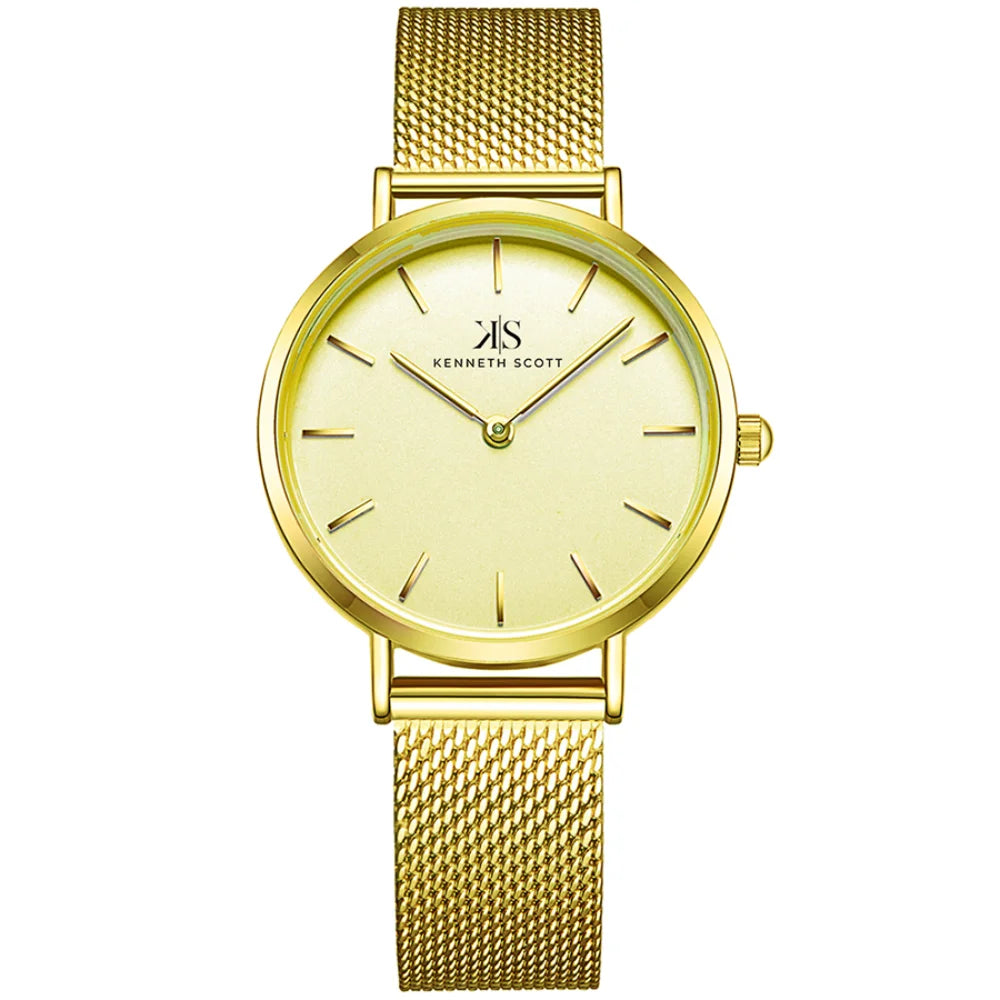 kenneth-scott-women's-quartz-movement-watch-analog-display-and-stainless-steel-strap-k22519-gmgc-gold