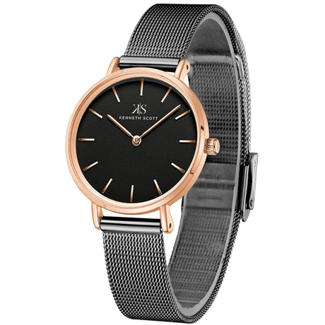 kenneth-scott-women's-quartz-movement-watch-analog-display-and-stainless-steel-strap-k22519-kmbb-black