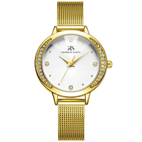 kenneth-scott-women's-quartz-movement-watch-analog-display-and-stainless-steel-strap-k22523-gmgw-gold
