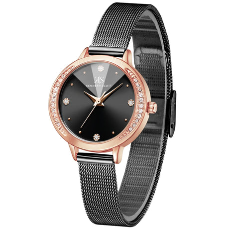 kenneth-scott-women's-quartz-movement-watch-analog-display-and-stainless-steel-strap-k22523-rmbb-black