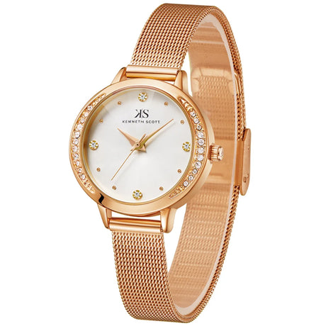 kenneth-scott-women's-quartz-movement-watch-analog-display-and-stainless-steel-strap-k22523-rmkw-rose-gold