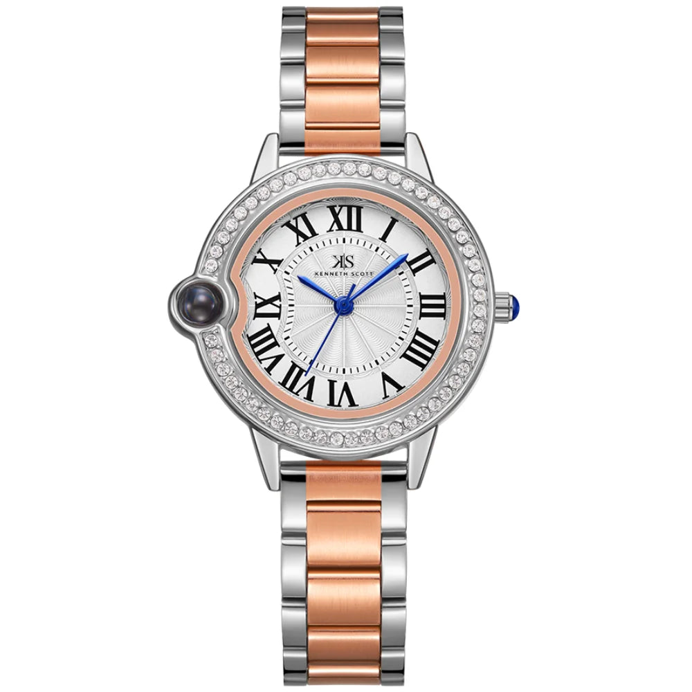 kenneth-scott-women's-quartz-movement-watch-analog-display-and-stainless-steel-strap-k22530-kbkw-two-tone-rose-gold