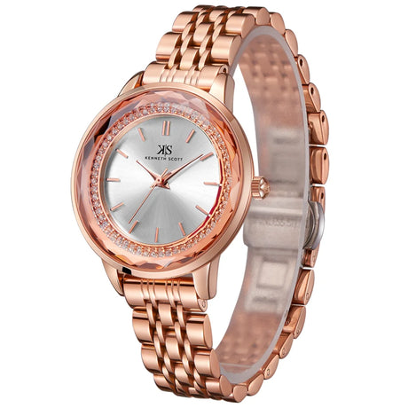kenneth-scott-women's-quartz-movement-watch-analog-display-and-stainless-steel-strap-k22532-rbkw-rose-gold