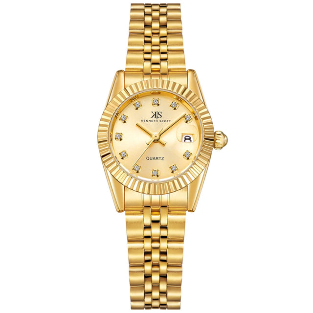 kenneth-scott-women's-quartz-movement-watch-analog-display-and-stainless-steel-strap-k22536-gbgc-gold