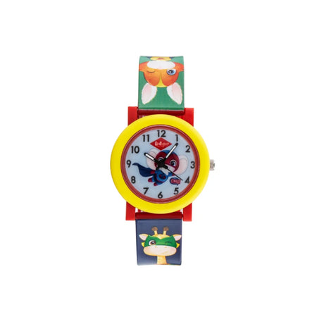 lee-cooper-kids-pc21s-movement-watch-analog-display-and-silicone-strap-lc.k.2.869-green/blue