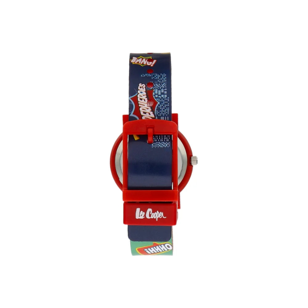 lee-cooper-kids-pc21s-movement-watch-analog-display-and-silicone-strap-lc.k.2.869-green/blue