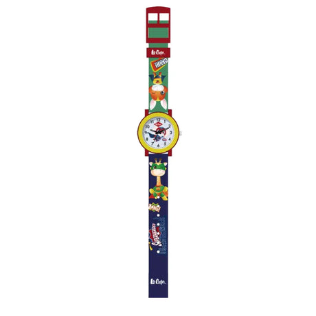 lee-cooper-kids-pc21s-movement-watch-analog-display-and-silicone-strap-lc.k.2.869-green/blue