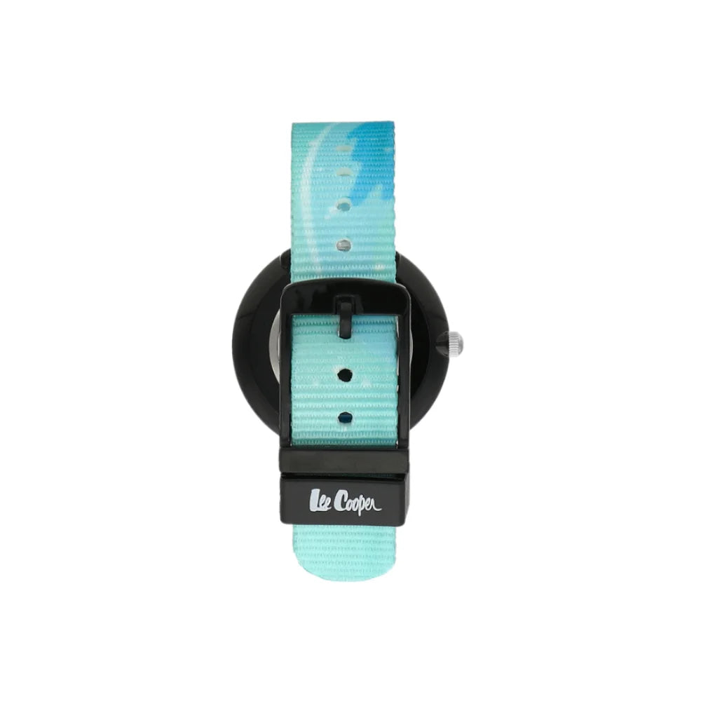 lee-cooper-kids-pc21s-movement-watch-analog-display-and-textile-strap-lc.k.3.659-blue/green