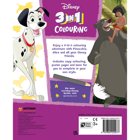 Igloo Disney 3-in-1 Colouring Book