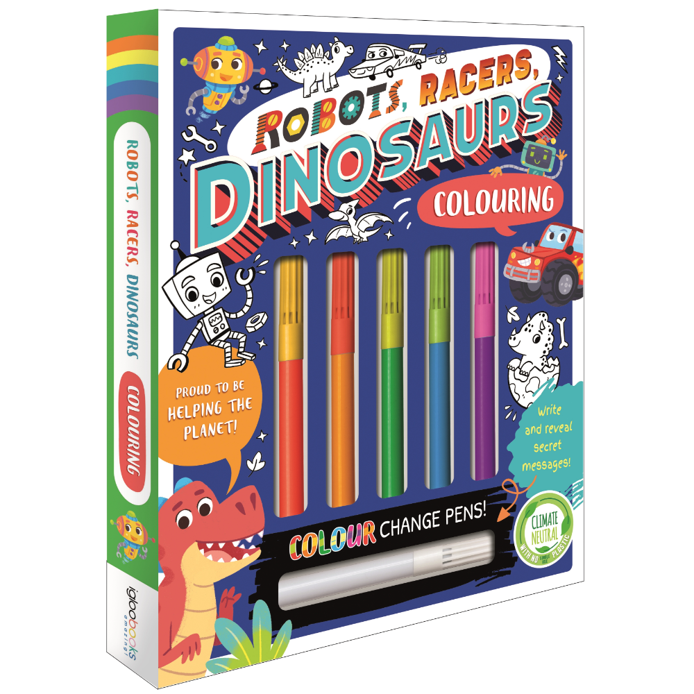 Igloo Robots, Racers, Dinosaurs Colouring Book