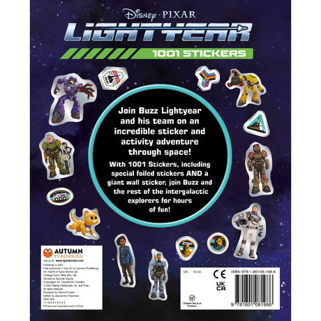 Igloo Disney Pixar Lightyear 1001 Stickers Book