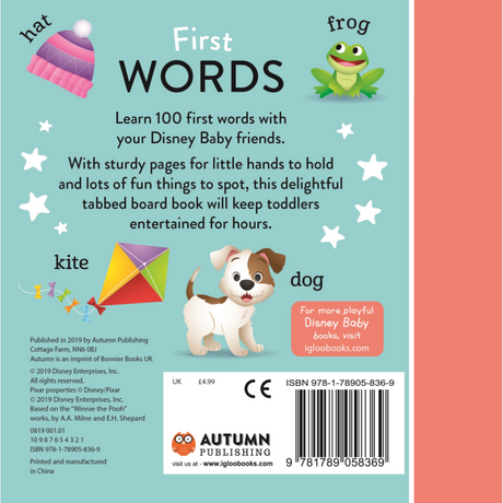 Igloo Disney Baby First Words Book