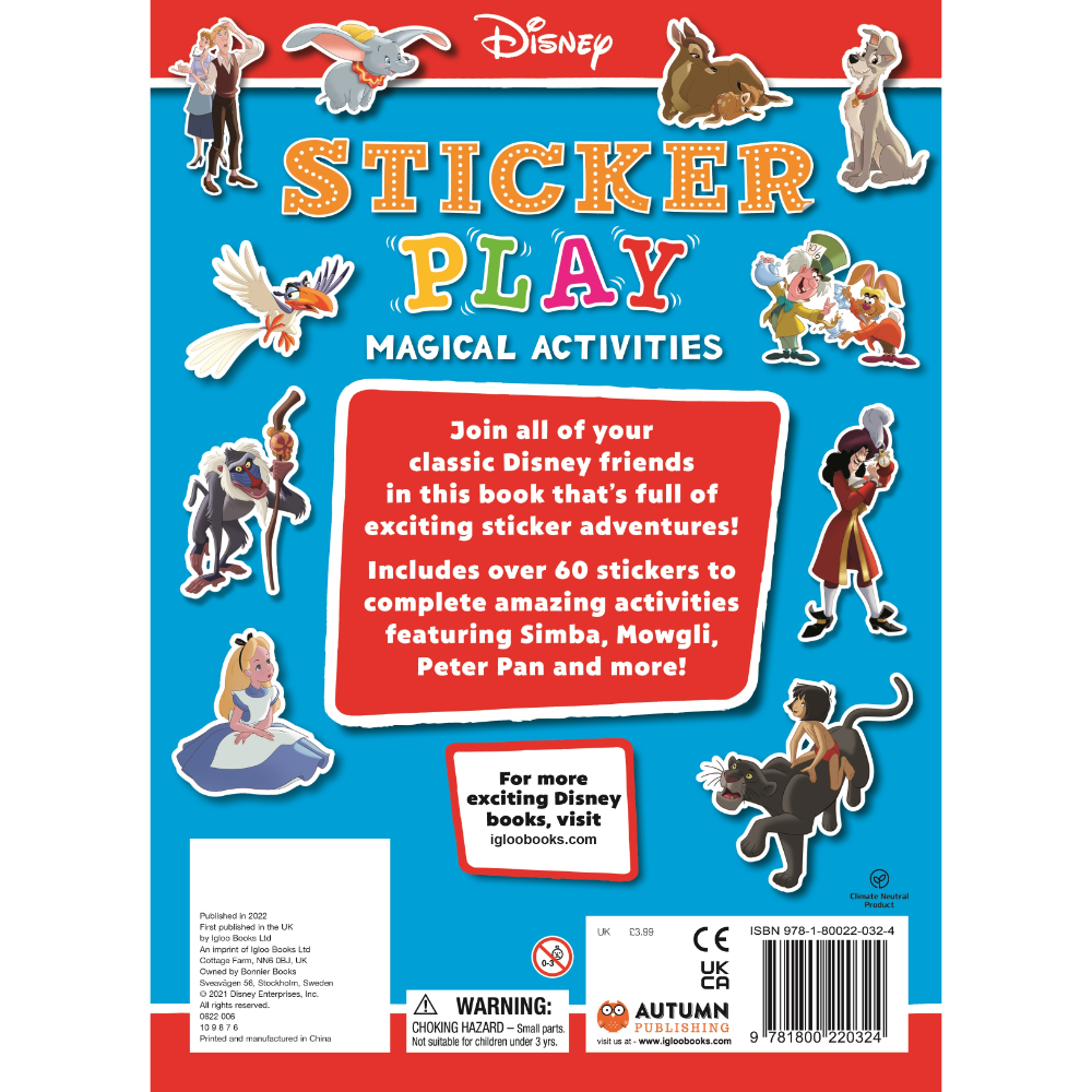 Igloo Disney Sticker Play Magical Activities Book