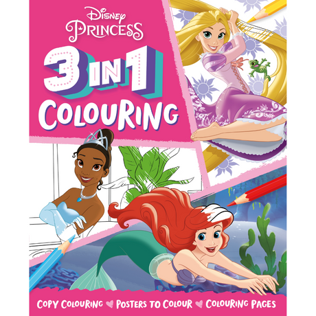 Igloo Disney Princess 3-in-1 Colouring Book