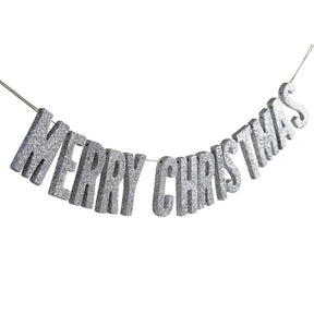 Metallics Merry Christmas Wooden Bunting