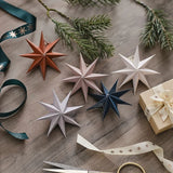 3D Paper Stars Tree Decorations