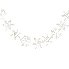 Let It Snow Glitter Snowflake Garland