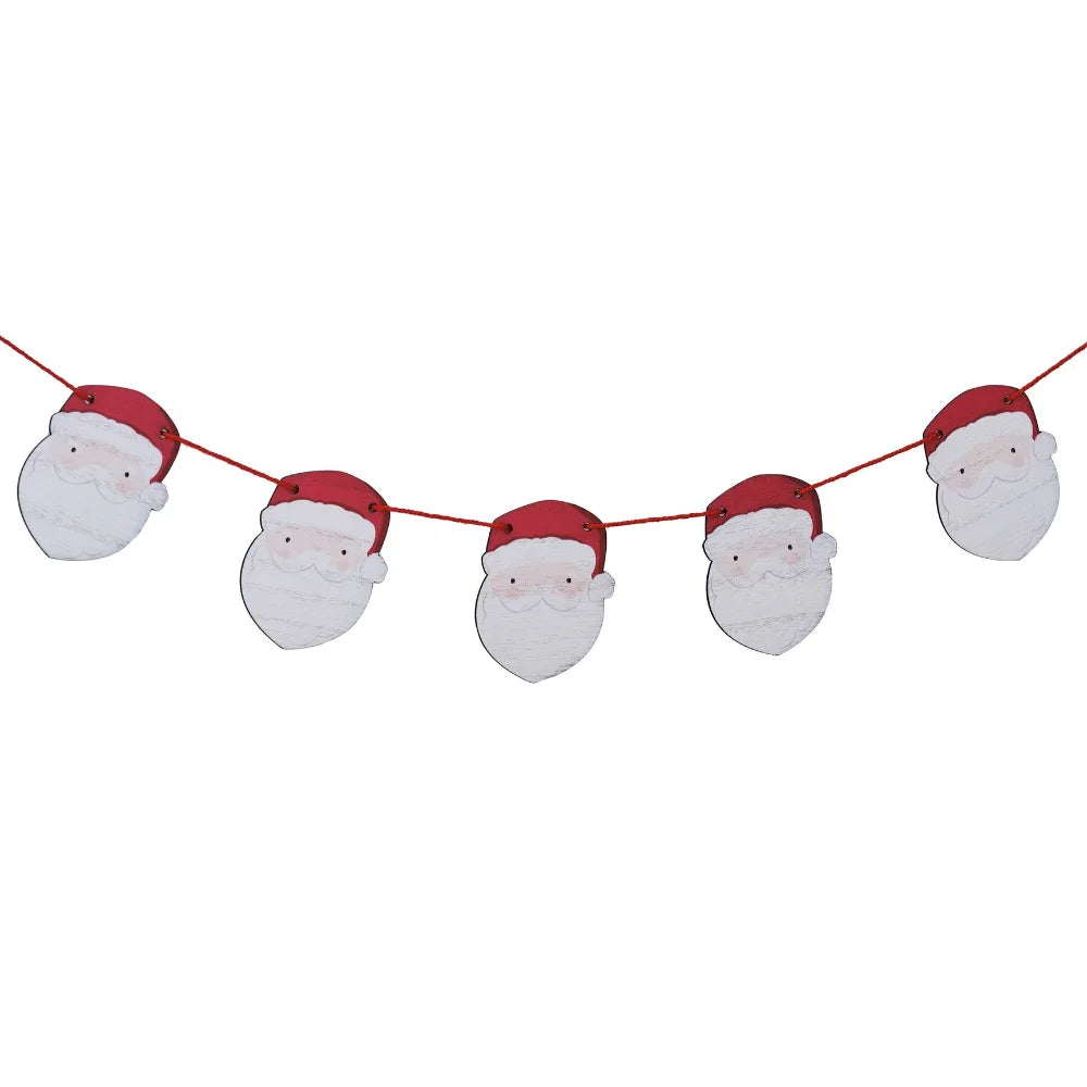 Wooden Santa Bunting