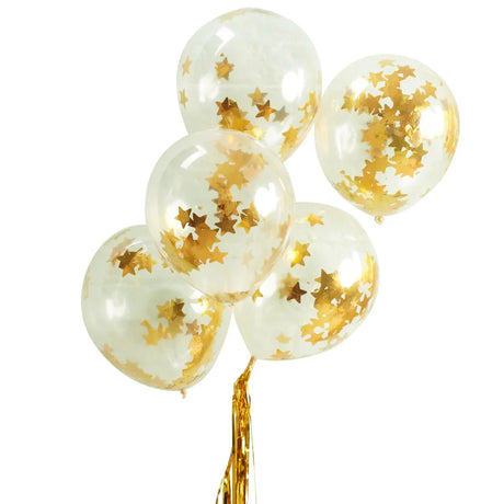Metallic Star Confetti Balloon