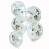 Metallic Star Confetti Balloon