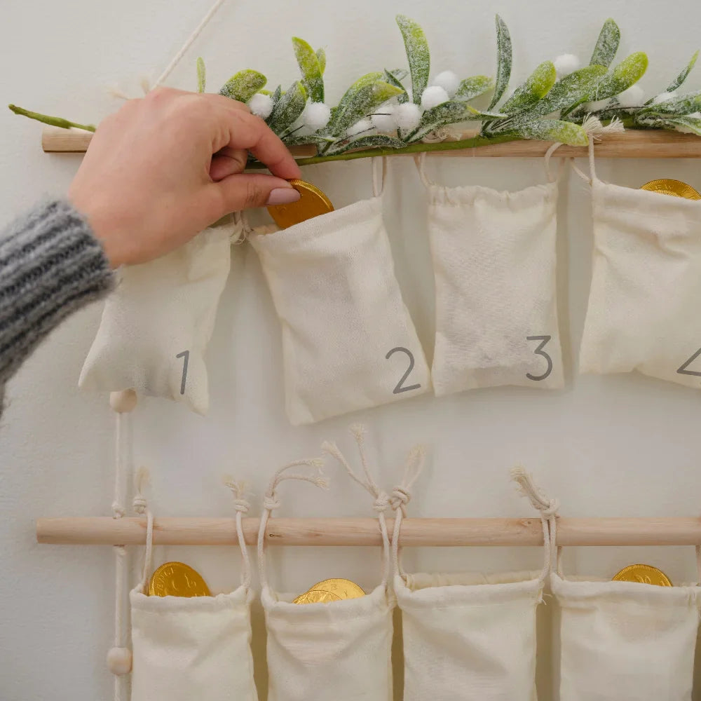 Hanging Advent Calendar w/ Foliage