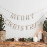 Rustic Wooden Merry Christmas Bunting