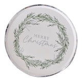 Merry Christmas Wreath Paper Plate