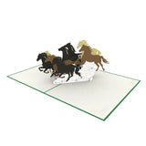Horses Pop Up Card