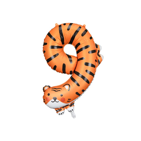 Foil Balloon Number 9 - Tiger